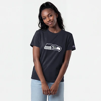 Women's Champion  Navy Seattle Seahawks Logo T-Shirt