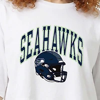 T-shirt court boyfriend blanc Champion Seattle Seahawks pour femme