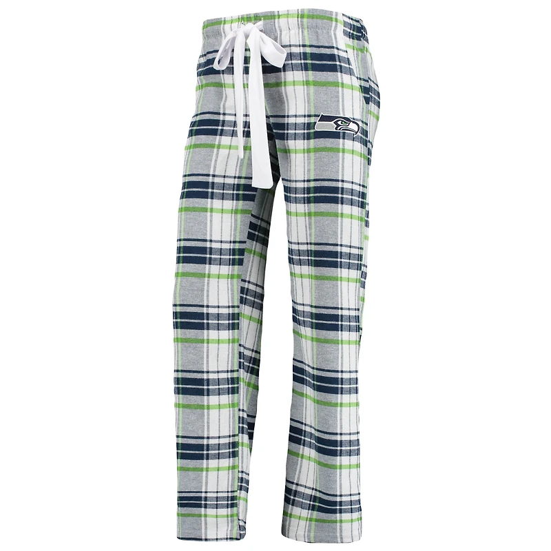 Pantalon en flanelle Seattle Seahawks Accolade Concepts Sport College bleu marine/vert fluo pour femme