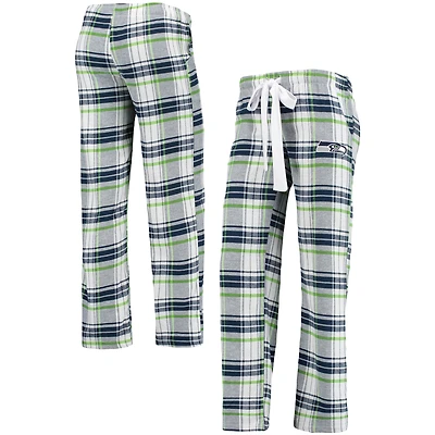 Pantalon en flanelle Seattle Seahawks Accolade Concepts Sport College bleu marine/vert fluo pour femme