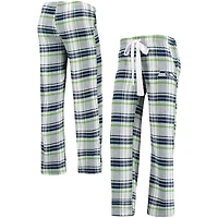 Pantalon en flanelle Seattle Seahawks Accolade Concepts Sport College bleu marine/vert fluo pour femme