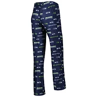 Pantalon en tricot Breakthrough Seattle Seahawks pour femmes Concepts Sport College bleu marine