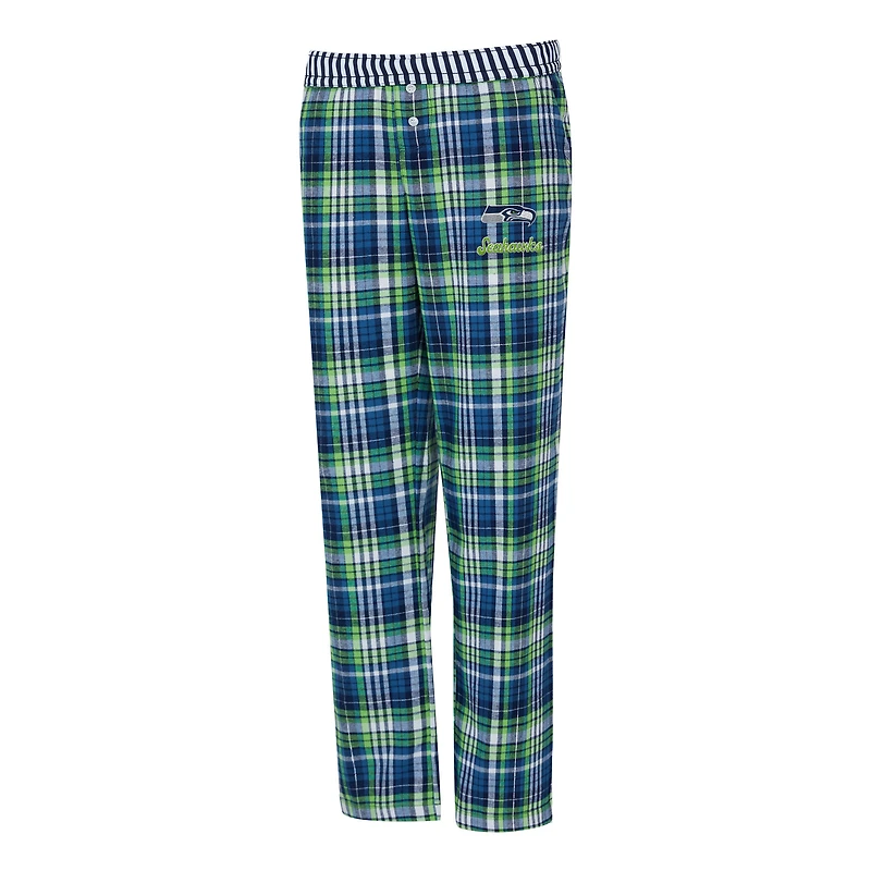 Women's Concepts Sport  College Navy Seattle Seahawks Laney Plaid Tri-Blend Pants