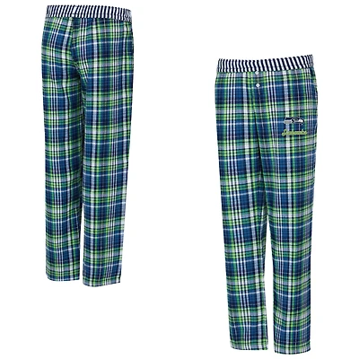 Women's Concepts Sport  College Navy Seattle Seahawks Laney Plaid Tri-Blend Pants