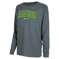 Ensemble de détente pour femme Concepts Sport bleu marine/anthracite des Seattle Seahawks, haut à manches longues raglan et short