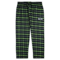Ensemble de nuit Concepts Sport pour femmes, t-shirt avec badge et pantalon en flanelle, Seattle Seahawks, grande taille, bleu marine