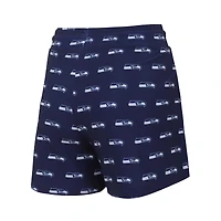 Women's Concepts Sport Seattle Seahawks Gauge Allover Print Cropped Tank Top & Shorts Sleep Set