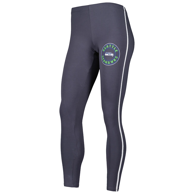 Ensemble de nuit Concepts Sport blanc/anthracite pour femme avec haut et leggings Sonata des Seattle Seahawks