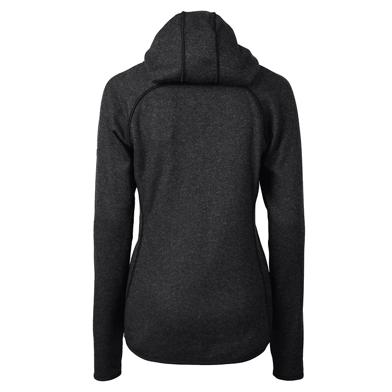 Women's Cutter & Buck Heather Charcoal Seattle Seahawks Throwback Logo Mainsail Full-Zip Jacket