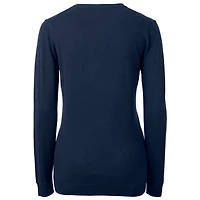 Pull à col en V bleu marine Lakemont Tri-Blend pour femme, Cutter & Buck, Seattle Seahawks