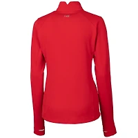 Women's Cutter & Buck Red Seattle Seahawks Traverse Quarter-Zip Pullover Top