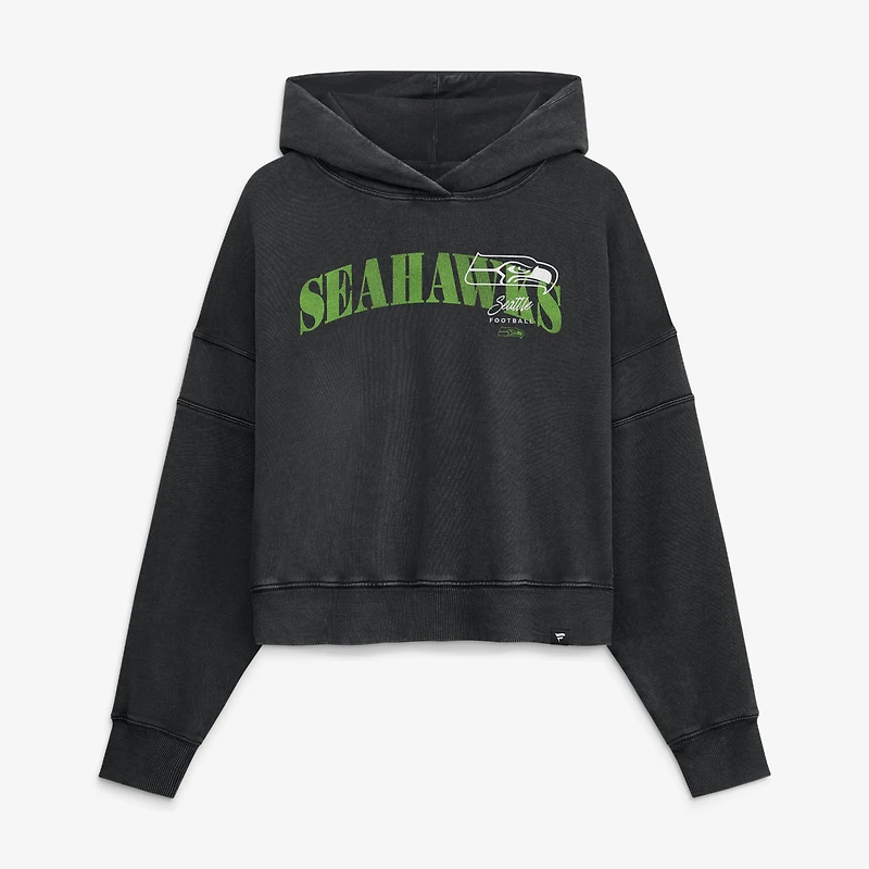 Women's Fanatics Black Seattle Seahawks Counter Run Pullover Hoodie