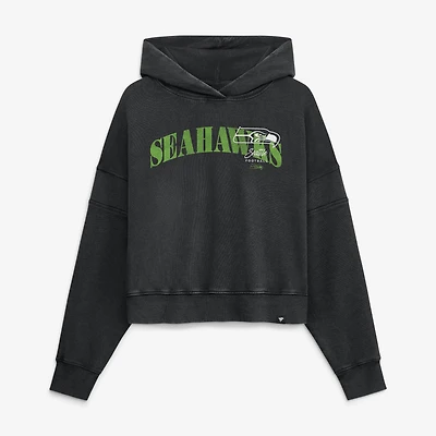 Women's Fanatics Black Seattle Seahawks Counter Run Pullover Hoodie