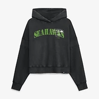 Women's Fanatics Black Seattle Seahawks Counter Run Pullover Hoodie