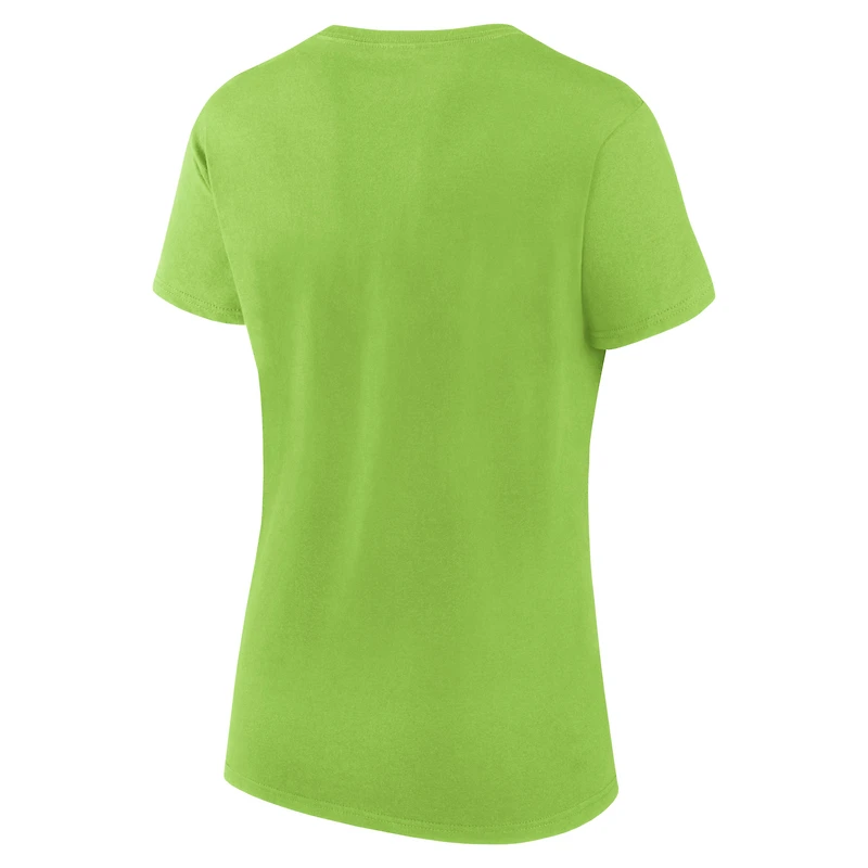 Women's Fanatics College Navy/Neon Green Seattle Seahawks Fan T-Shirt Combo Set
