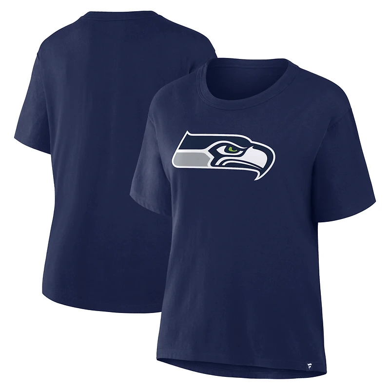 T-shirt Fanatics College Navy Seattle Seahawks Essential Legacy pour femmes
