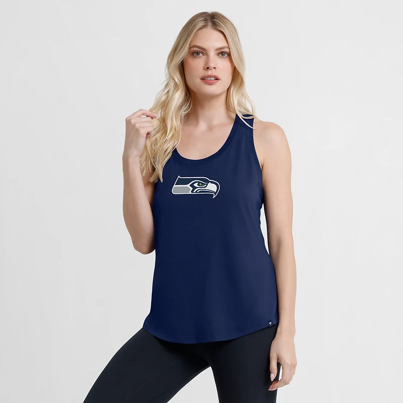 Débardeur Iron Fan pour femme Fanatics College Navy des Seattle Seahawks