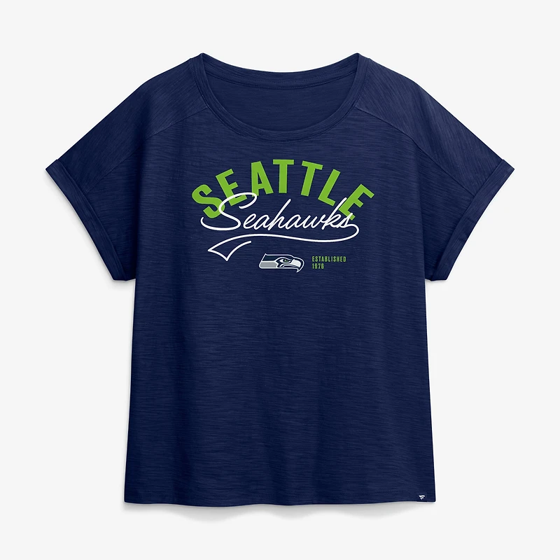 Women's Fanatics College Navy Seattle Seahawks Oversized T-Shirt