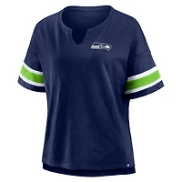 Women's Fanatics College Navy Seattle Seahawks Redzone Curl Route T-Shirt