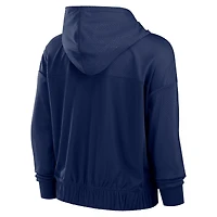 Women's Fanatics College Navy Seattle Seahawks Script Lock Full-Zip Hoodie