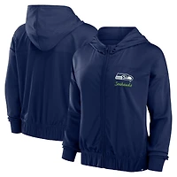 Women's  Fanatics College Navy Seattle Seahawks Script Lock Full-Zip Hoodie
