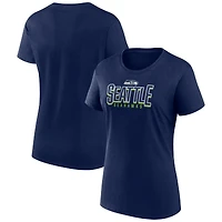 T-shirt Fanatics College Navy Seattle Seahawks Sideline Route pour femmes