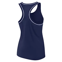 Women's Fanatics College Navy Seattle Seahawks Wordmark Logo Racerback Scoop Neck Tank Top