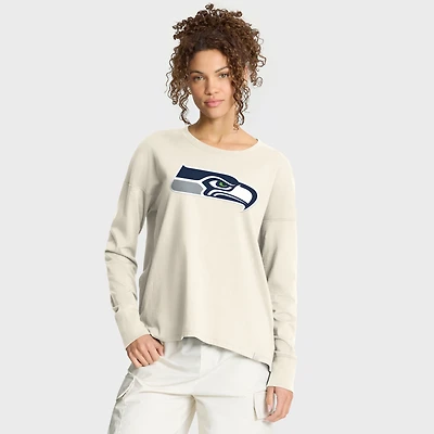 Women's Fanatics Cream Seattle Seahawks Dove Legacy Long Sleeve T-Shirt