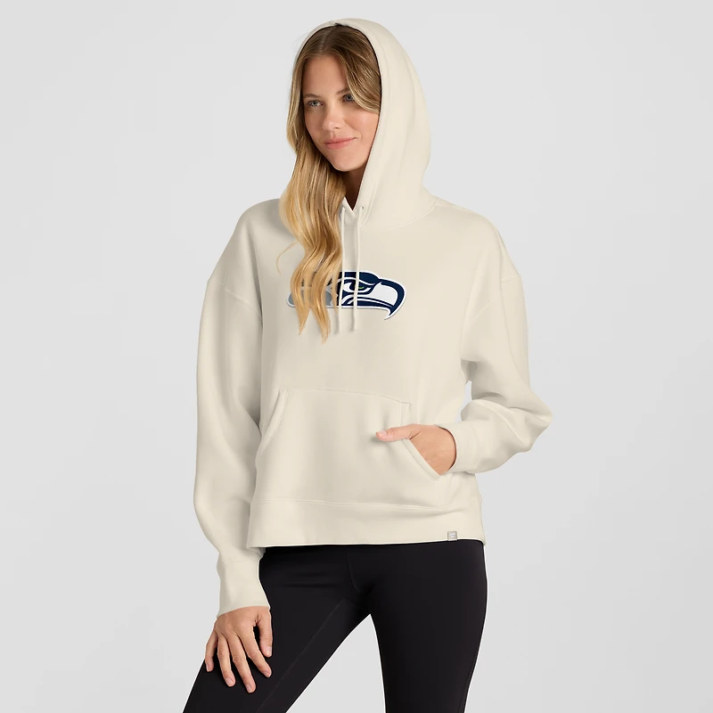 Women's Fanatics Cream Seattle Seahawks Dove Legacy Pullover Hoodie