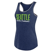 Débardeur de carburant grande taille Fanatics Heather College Navy Seattle Seahawks pour femmes