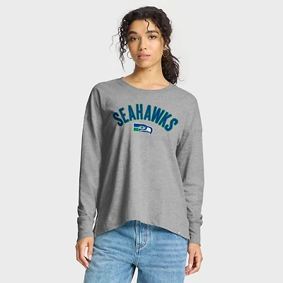 T-shirt à manches longues Fanatics Heather Grey pour femme, motif Hometown Legacy des Seattle Seahawks