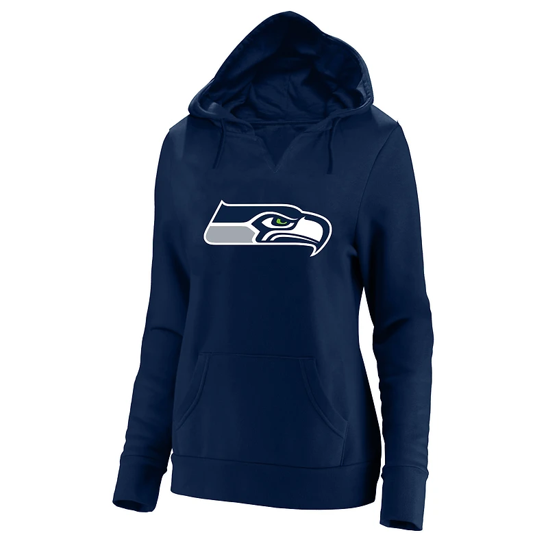 Women's Fanatics Jaxon Smith-Njigba College Navy Seattle Seahawks Plus Player Name & Number V-Neck Hoodie