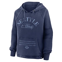 Sweat à capuche surdimensionné raglan bleu marine pour femme Fanatics des Seattle Seahawks