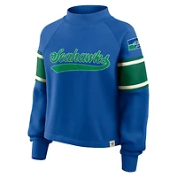 Pull surdimensionné à col montant Fanatics Royal Seattle Seahawks pour femme