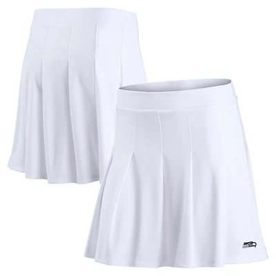 Jupe-short de tennis blanche avec logo principal des Seattle Seahawks Fanatics pour femmes