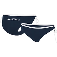 Women's G-III 4Her by Carl Banks Black Seattle Seahawks Logo Perfect Match - Bikini Bottom