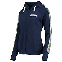 G-III 4Her par Carl Banks College Navy Seattle Seahawks Game Changer pour femmes - Sweat à capuche entièrement zippé