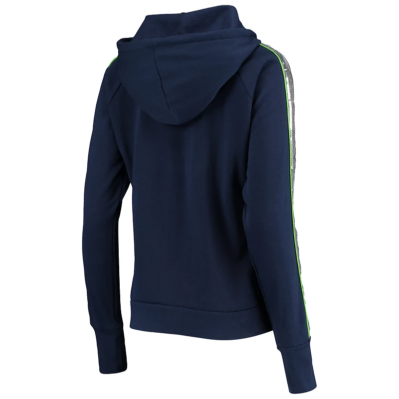 G-III 4Her par Carl Banks College Navy Seattle Seahawks Game Changer pour femmes - Sweat à capuche entièrement zippé