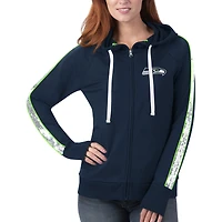 G-III 4Her par Carl Banks College Navy Seattle Seahawks Game Changer pour femmes - Sweat à capuche entièrement zippé