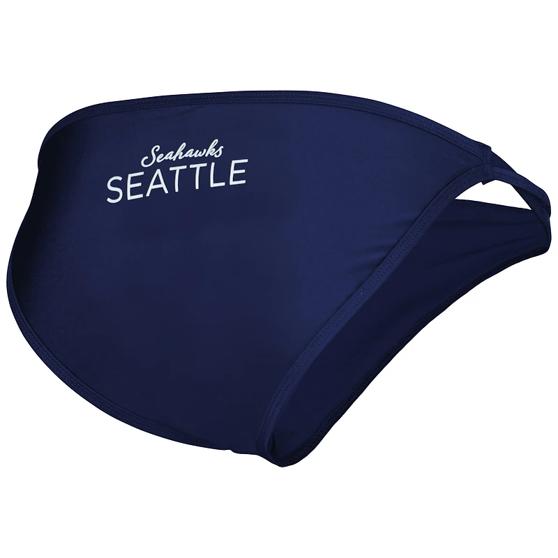 Women's G-III 4Her by Carl Banks College Navy Seattle Seahawks Hall of Fame Bikini Bottom
