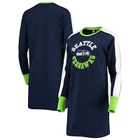 Robe t-shirt Hurry Up Offense G-III 4Her by Carl Banks College Navy Seattle Seahawks pour femme