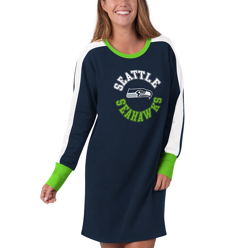 Robe t-shirt Hurry Up Offense G-III 4Her by Carl Banks College Navy Seattle Seahawks pour femme