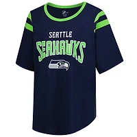 T-shirt de secondeur grande taille G-III 4Her by Carl Banks College Navy des Seattle Seahawks pour femme