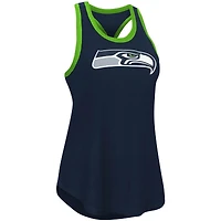 Women's G-III 4Her by Carl Banks College Navy Seattle Seahawks Tater Burnout - Tank Top