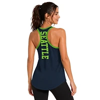 Women's G-III 4Her by Carl Banks College Navy Seattle Seahawks Tater II Racerback Tank Top