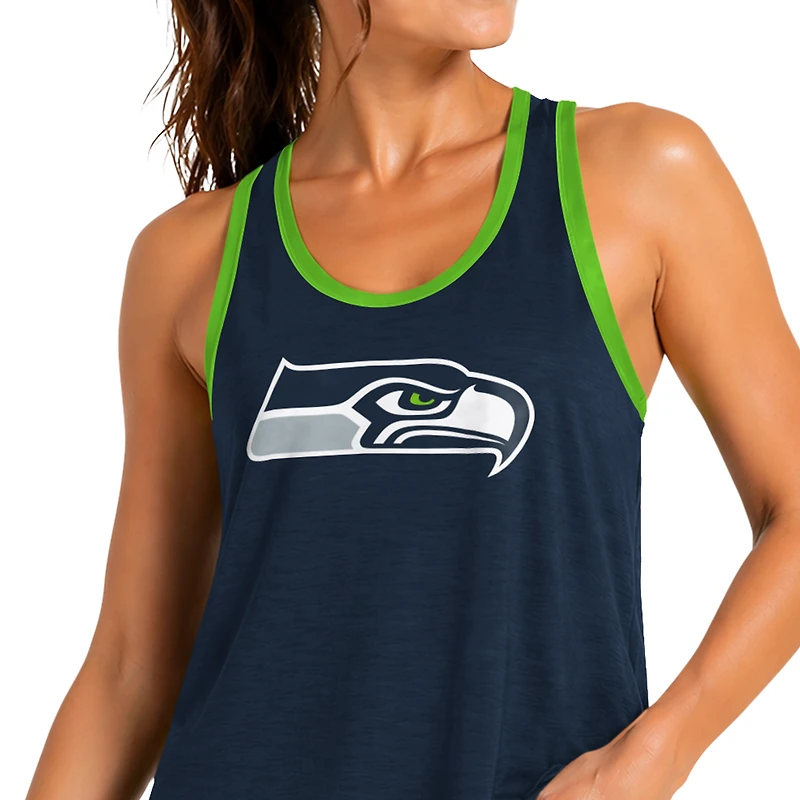 Débardeur dos nageur Tater II G-III 4Her pour femme par Carl Banks College Navy Seattle Seahawks
