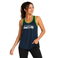 Women's G-III 4Her by Carl Banks College Navy Seattle Seahawks Tater II Racerback Tank Top