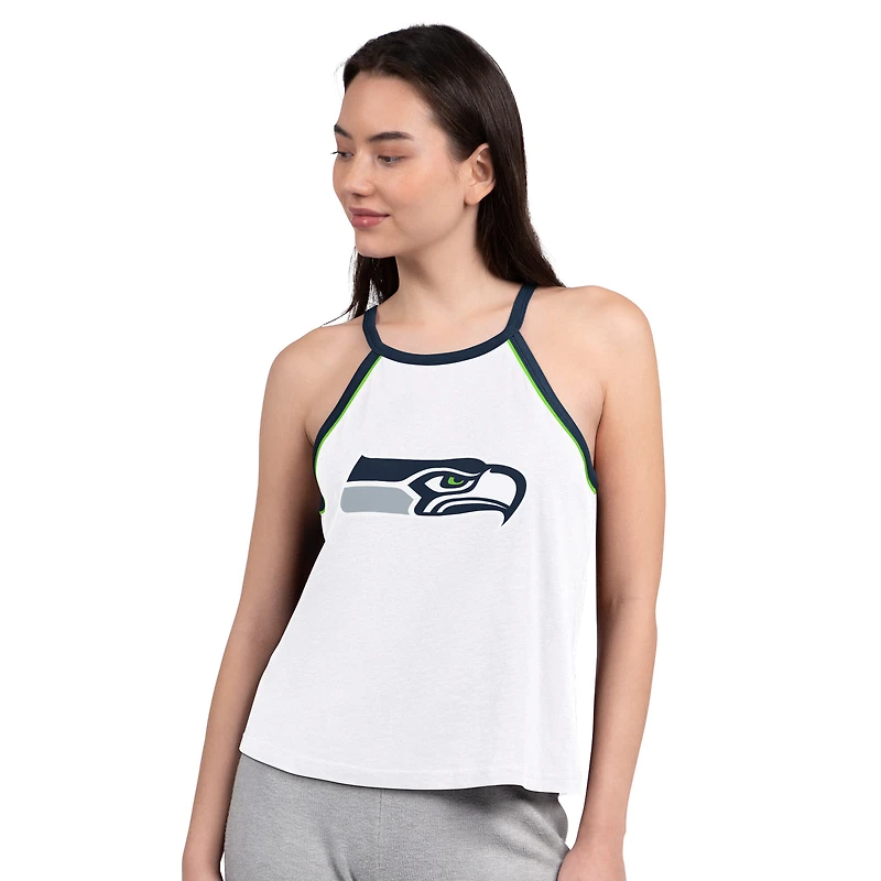 Women's G-III 4Her by Carl Banks White Seattle Seahawks Redemption Win Slub Tank Top
