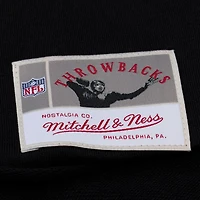 Women's Mitchell & Ness  Black Seattle Seahawks Throwback Cropped Long Sleeve Rugby Polo