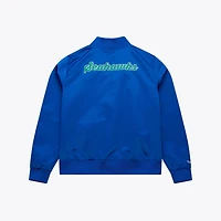 Veste en satin à boutons-pression Mitchell & Ness Royal Seattle Seahawks pour femme
